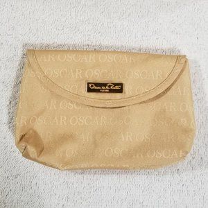 Oscar de la Renta small cream makeup bag